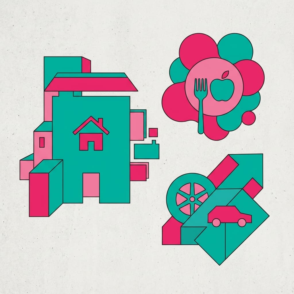 Organized folders representing budget categories and financial organization