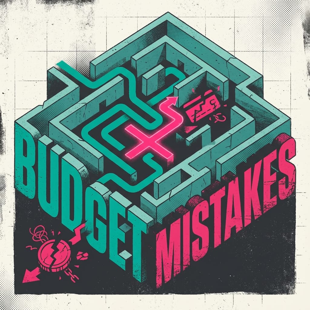 Person frustrated with budget mistakes and financial planning errors